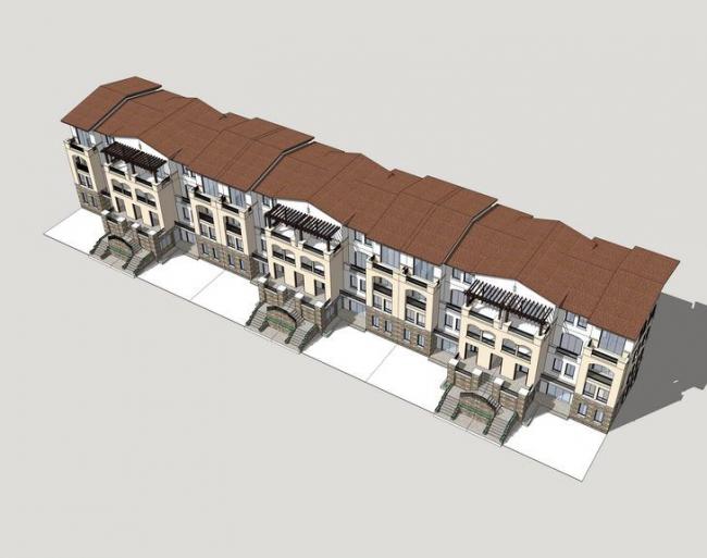 SketchUp Residential Models: Multi-Story Homes, Row Houses, Spanish & Classical Styles