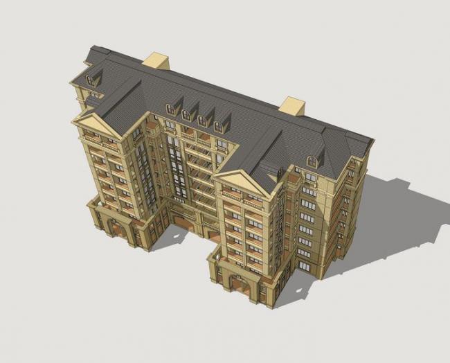 SketchUp Residential Models: Small and High-Rise Buildings in French and Classical Styles