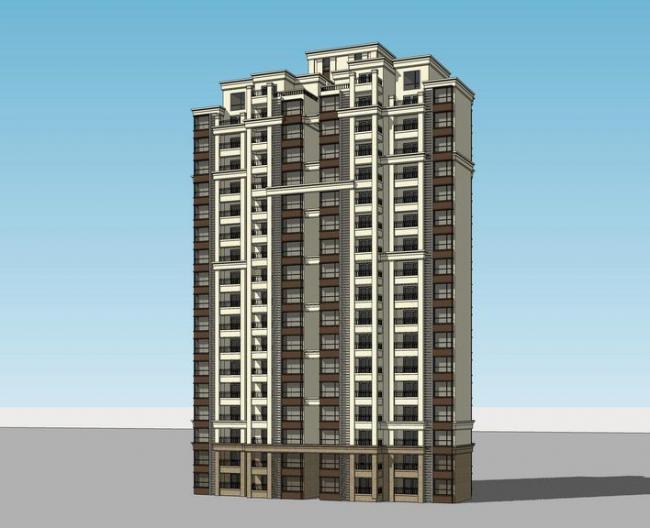 SketchUp Models: High-Rise Residential Buildings in Neoclassical Style