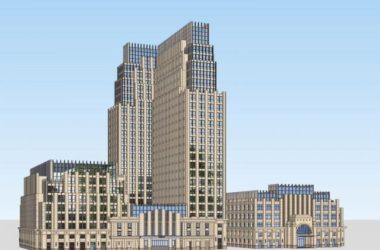 SketchUp Model of a Multi-Story Neoclassical High-Rise Office Building-BIM WORLD