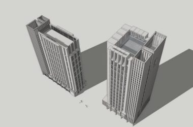 Neoclassical High-Rise Office Building SketchUp Model-BIM WORLD