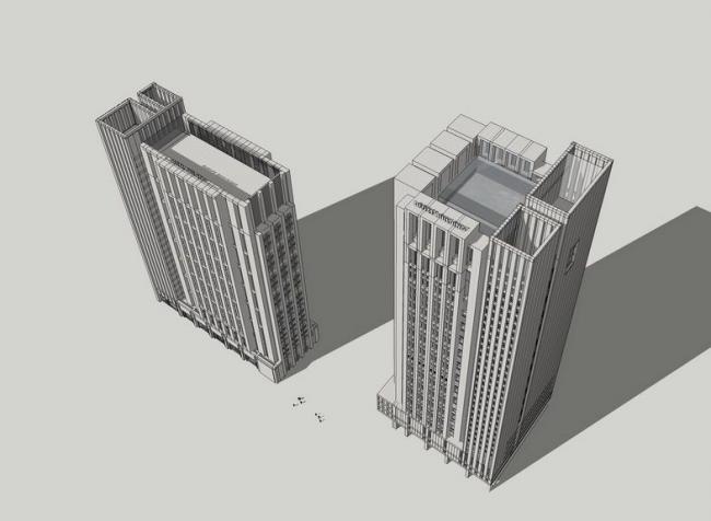 Neoclassical High-Rise Office Building SketchUp Model