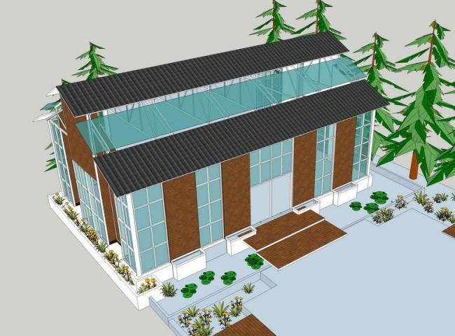 Modern Plant Sunroom Design | SketchUp Model Preview
