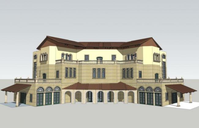 SketchUp Business Model: Multi-Story Commercial Building in Classical Spanish Style