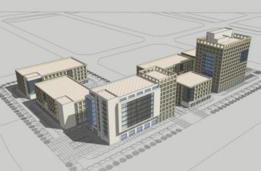 Modern Multi-Story Office Building Model in SketchUp-BIM WORLD