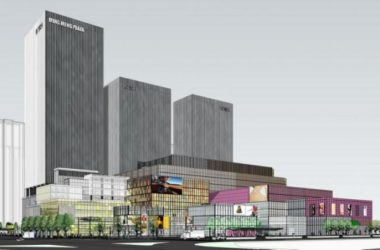 Modern High-Rise Office Building with Ground-Floor Commercial Space in SketchUp-BIM WORLD