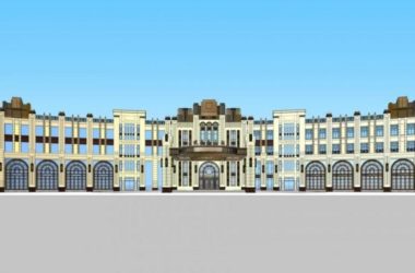 SketchUp Multi-Story European Classical Style Hotel Model-BIM WORLD