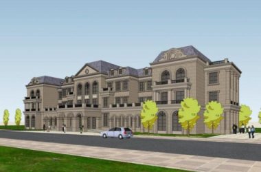 SketchUp Multi-Story Hotel Model | French Classical Style Design-BIM WORLD