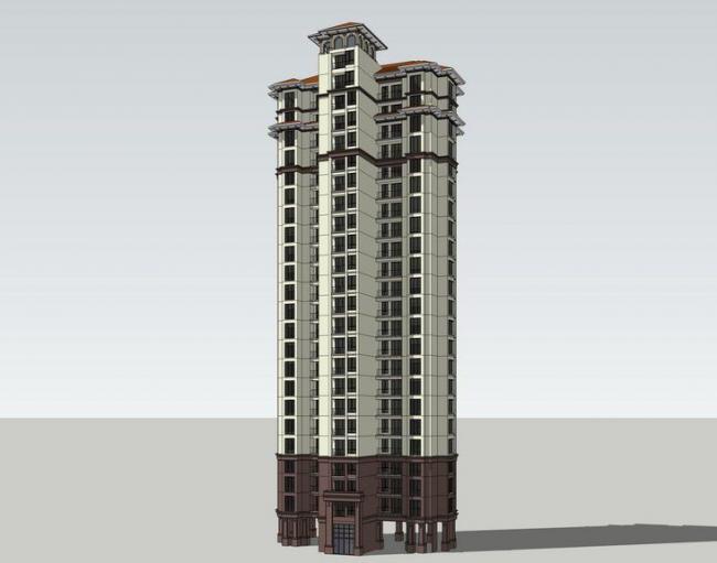 SketchUp Residential Models: High-Rise, Classical, and Spanish Style Buildings