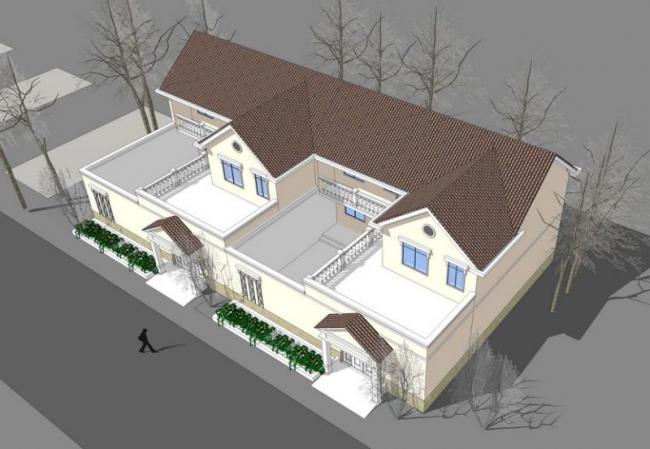 SketchUp Residential Designs: Multi-Story Homes, Rural Self-Built Houses, and Spanish-Classical Styles