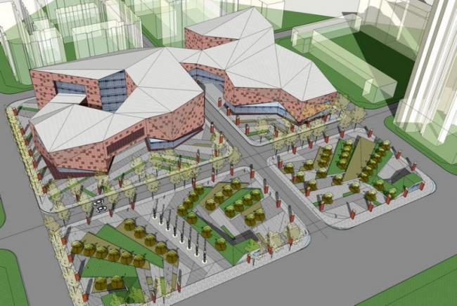 Modern Multi-Story Commercial Complex Designed in SketchUp