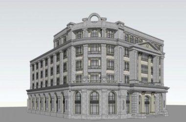 SketchUp Model of Multi-Story Classical Republican Architecture-BIM WORLD