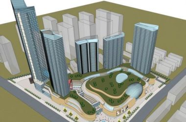 SketchUp Complex Model: Modern Multi-Story Mixed-Use Commercial Building with Offices and Hotel-BIM WORLD