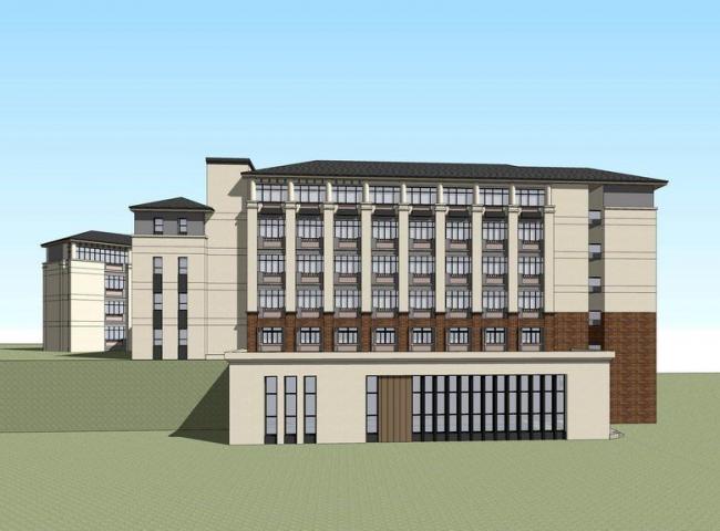 Multi-Story French Classical School Building Model | Educational Architecture in SketchUp