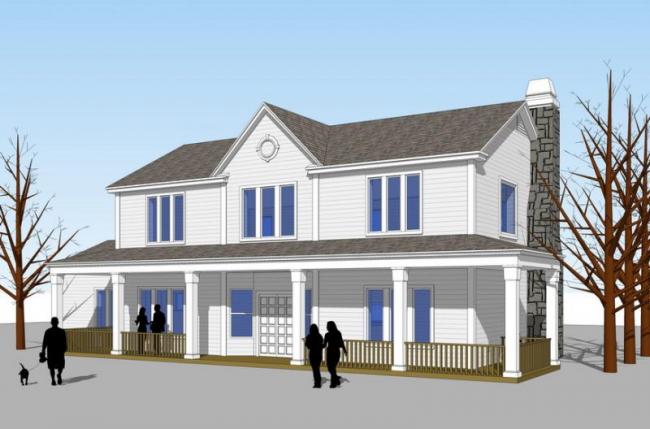 SketchUp Residential Model: Multi-Story French Classical Rural Self-Built House