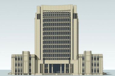 Neoclassical High-Rise Office Building SketchUp Model-BIM WORLD