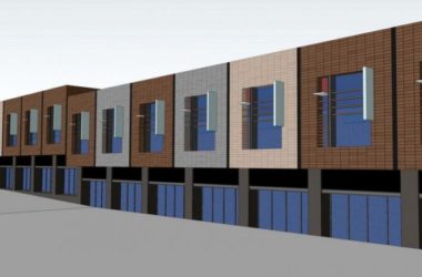SketchUp Business Model: Modern Multi-Story Street-Side Commercial Building-BIM WORLD