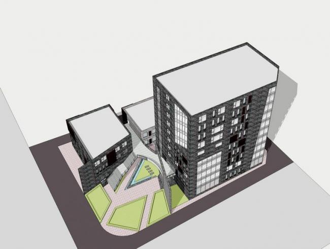 SketchUp Residential Model | Multi-Story Commercial and Residential Building with Modern Architecture