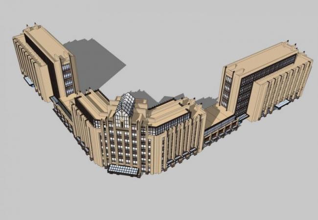 SketchUp Multi-Story Hotel Models: Classical and Art Deco Designs
