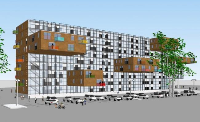Modern Multi-Story Residential Apartment Model in SketchUp
