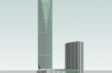 Modern Super High-Rise Office Building Model in SketchUp-BIM WORLD