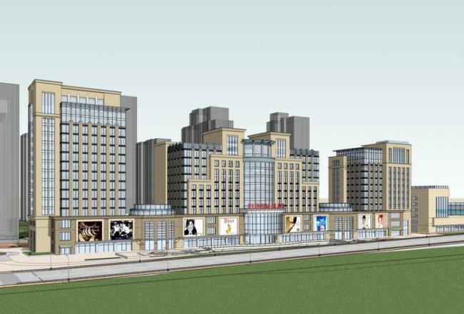 Neoclassical High-Rise Office Building SketchUp Model