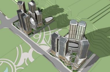 Modern High-Rise Office Building Model in SketchUp-BIM WORLD