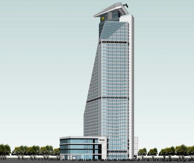 SketchUp Office Model | Modern Super High-Rise Office Building