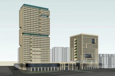 Modern High-Rise Office Building SketchUp Model-BIM WORLD