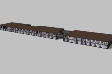 SketchUp Business Model: Modern Multi-Story Commercial Podium Design-BIM WORLD