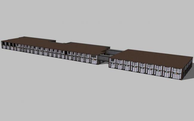 SketchUp Business Model: Modern Multi-Story Commercial Podium Design