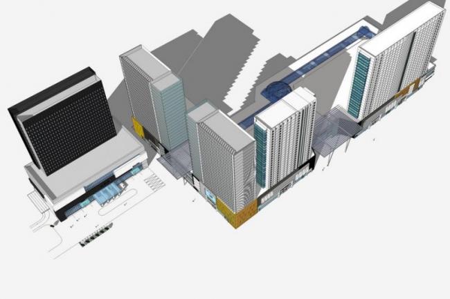 Modern High-Rise Office Building Model in SketchUp