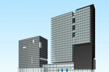 Modern High-Rise Office Building Model in SketchUp-BIM WORLD