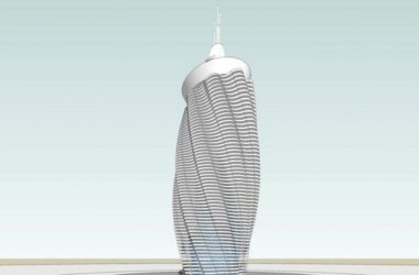 SketchUp Model of a Modern Super High-Rise Office Building-BIM WORLD