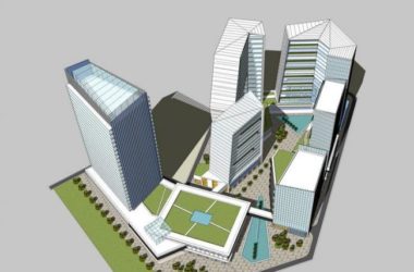 Modern High-Rise Office Building Model in SketchUp-BIM WORLD