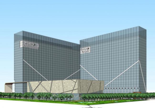 SketchUp Business Model: Multi-Story Sales Center and Modern Commercial Building Design