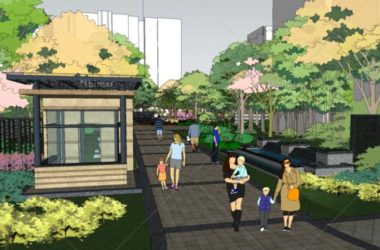 Modern Residential Landscape Design with SketchUp Modeling-BIM WORLD