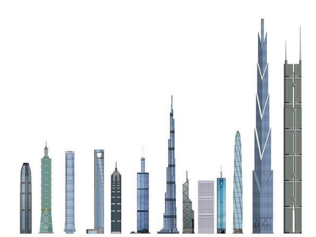 SketchUp Material Models of Iconic Modern and Super Tall Skyscrapers