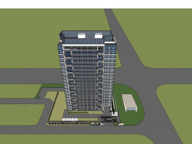 Modern High-Rise Residential Buildings SketchUp Model