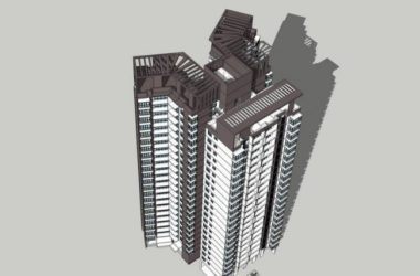 Modern High-Rise Residential Building Models in SketchUp-BIM WORLD