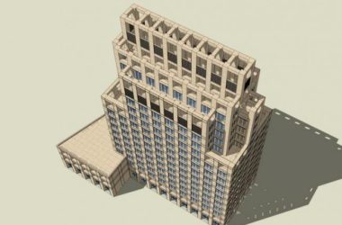 SketchUp Office Model | Classical High-Rise Office Building-BIM WORLD