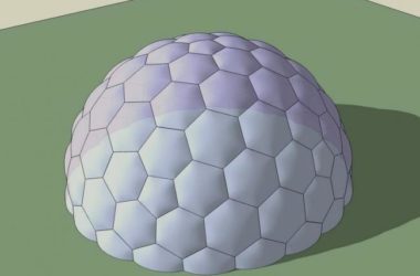 SketchUp Material Model: Thin Film Semi-Circular Architectural Component-BIM WORLD