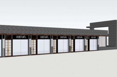 SketchUp Business Model: Modern 1F Commercial Skirt Design-BIM WORLD