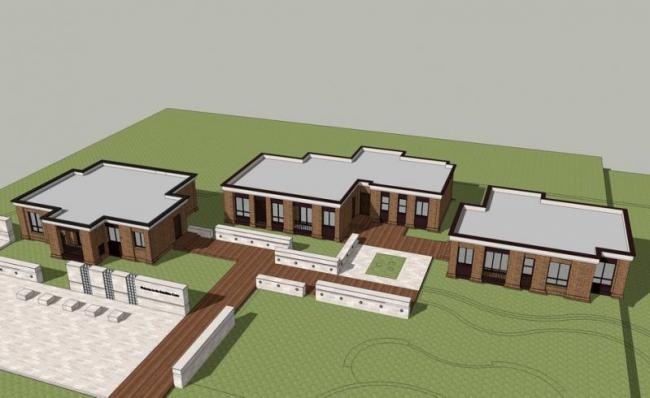 Neoclassical Multi-Story Park Office Model in SketchUp
