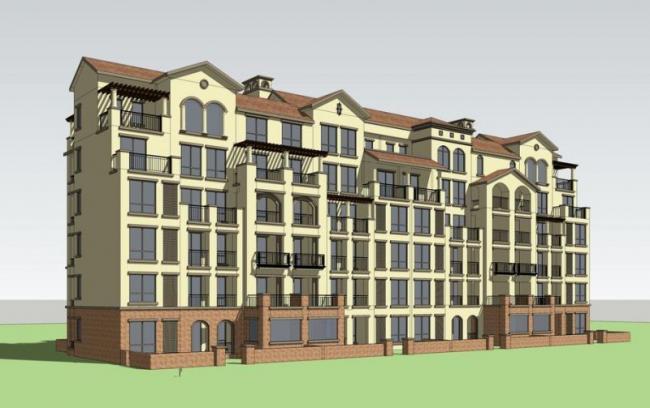 SketchUp Residential Model: Multi-Story Spanish Classical Style Home Design