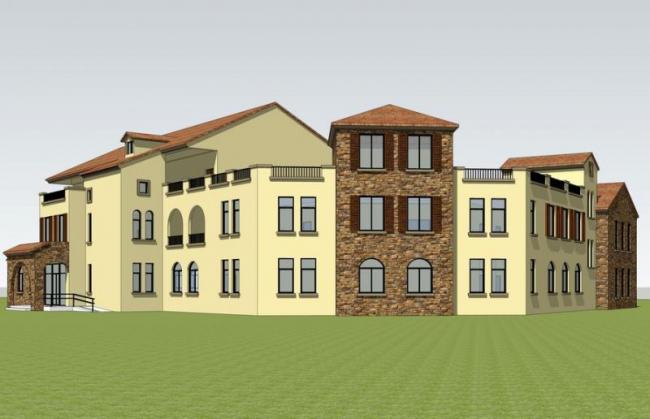 SketchUp Residential Model: Multi-Story Spanish Classical Style Home Design
