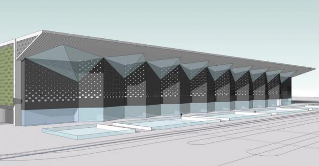 Sketchu Industrial Building: Modern Multi-Story Factory Architecture