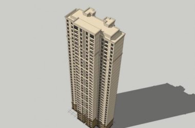 Neoclassical High-Rise Residential Building Model in SketchUp-BIM WORLD