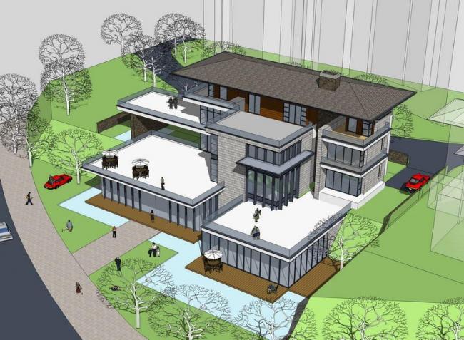 SketchUp Business Model: Designing a Modern Multi-Story Commercial Building