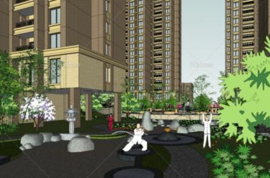 SketchUp Residential Models: Modern High-Rise Communities, Landscape Gardens, and Contemporary Homes-BIM WORLD